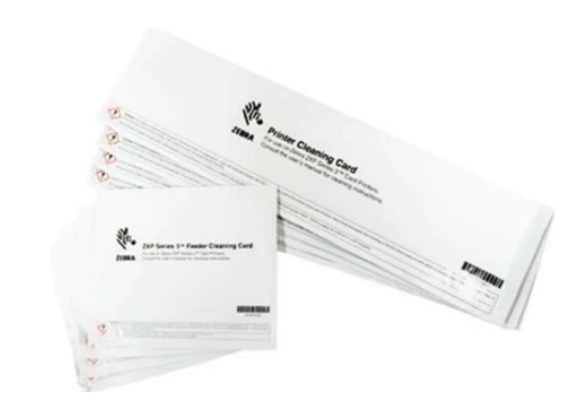 KIT LIMPIEZA PARA IMPRESORAS DE TARJETAS, MODELO ZXP3, PAQUETE CON 4 TARJETAS ALIMENTADOR Y 4 TARJETAS MOTOR. MARCA ZEBRA.
