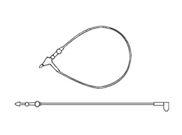 PLASTIFLECHA HILOS DE SEGURIDAD (CANDADO LISO) 7" (175 MM) CAJA 5000 PZ.