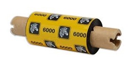 [06000GS06407-ROLLO] RIBBON BASE CERA SERIE 06000, ESTÁNDAR, PARA IMPRESORA DESKTOP, EN MEDIDA 2.52"X 74m (64mmX 74m), MARCA ZEBRA.