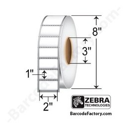 [10000298-BOX] ETIQUETA DE PAPEL ESTÁNDAR, BLANCO BRILLANTE, TÉRMICA DIRECTA, MODELO Z-PERFORM 2000D, CON ADHESIVO ACRÍLICO, EN MEDIDA 2"X1" (5.08X2.54cm), CAJA CON 8 ROLLOS, RESISTE UN AMPLIO RANGO DE TEMPERATURAS MÍNIMAS