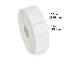 [10015784-BOX] ETIQUETA DE PAPEL ESTÁNDAR , BLANCO BRILLANTE, TÉRMICA DIRECTA, MODELO Z-PERFORM 2000D, EN MEDIDA 1.25X1" (3.17X2.54cm),  PARA IMPRESORA DESKTOP, CAJA CON 6 ROLLOS DE 2,340 ETIQUETAS. MARCA ZEBRA.