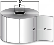 [10010032-ROLLO] ETIQUETA DE PAPEL ESTÁNDAR , BLANCO BRILLANTE, TÉRMICA DIRECTA, MODELO Z-PERFORM 2000D, EN MEDIDA 4"X3" (10.16X7.62cm),  ROLLO DE 840 ETIQUETAS, MARCA ZEBRA.