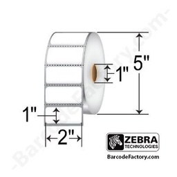 [10005850-BOX] ETIQUETA DE PAPEL ESTÁNDAR, BLANCO BRILLANTE, MEDIDA 2”X1” (5.08X2.54cm), TRANSFERENCIA TÉRMICA, MODELO Z-PERFORM 2000T, CON ADHESIVO ACRÍLICO PERMANENTE. PARA IMPRESORA DESKTOP. CAJA CON 6 ROLLOS DE 2,490 ETIQUETAS. RESISTE UN AMPLIO RANGO DE