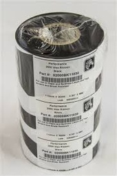 [02000BK11030-ROLLO] RIBBON BASE CERA SERIE 02000, ESTÁNDAR, PARA IMPRESORA INDUSTRIAL, EN MEDIDA  4.33"X 300mts (110mmX 300mts), MARCA ZEBRA.